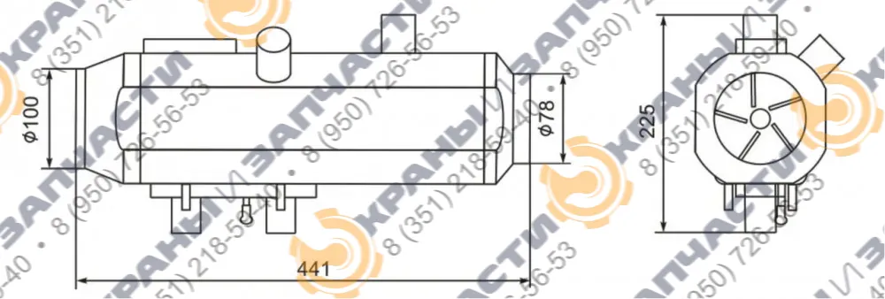 Отопительная установка О31.8106010-11, О31.8106010-01 - чертеж 1