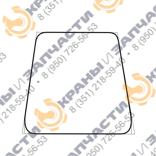 Стекло кабины 820х850 мостового крана Q=2,5, Q=5