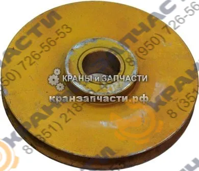 Блок КС-35714.63.250 для натяжения каната стрелы телескопической автокрана Ивановец КС-35714, КС-35715