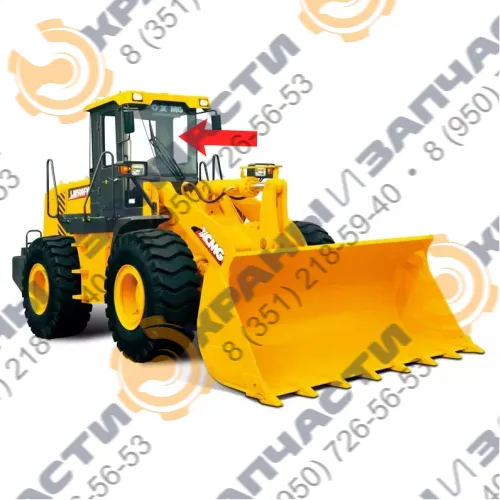 Стекло лобовое среднее (закаленное) для погрузчика фронтального Хcmg LW500kn