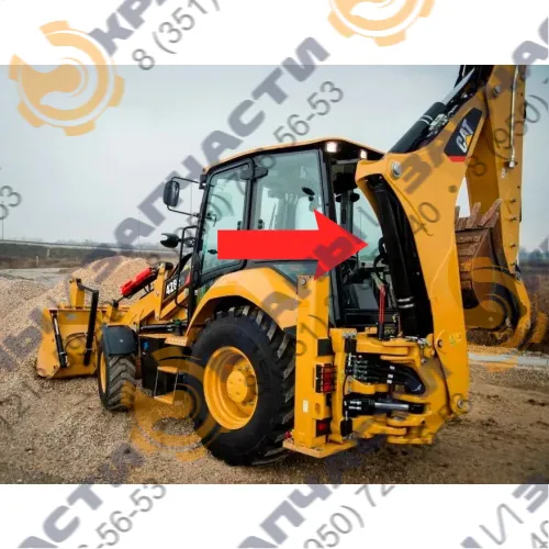 Стекло заднее для экскаватора-погрузчика Caterpillar 428f2, 432f2, 434f2, 444f2 2019