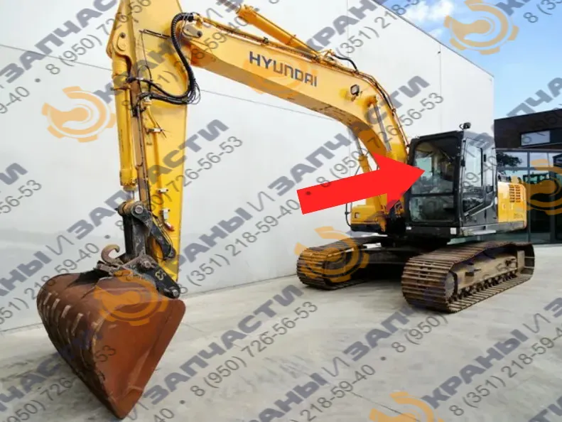 Стекло лобовое нижнее (триплекс) 71N6-02710 для экскаватора Нуundai Robeх 210lc-7, 260lc-7, 290lc-7, 300lc-7, 330lc-7, 450lc-7, 480lc