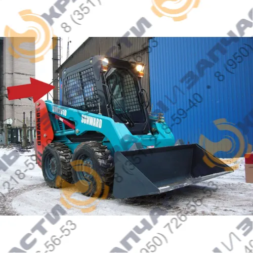 Стекло заднее (закаленное) для мини-погрузчика Sunward SWL2810, SWL3210
