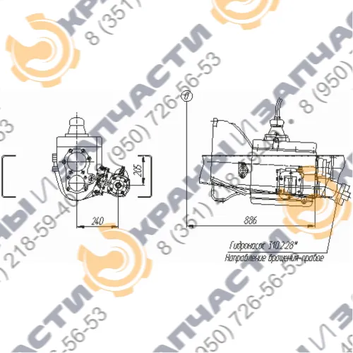 Коробка отбора мощности МП69-4202010-80