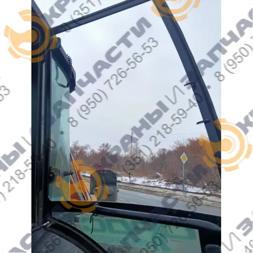 Стекло нижнее правой двери кабины Terex 760\820\860\880\970 TLB825 (5мм, прозрачное) 829х536