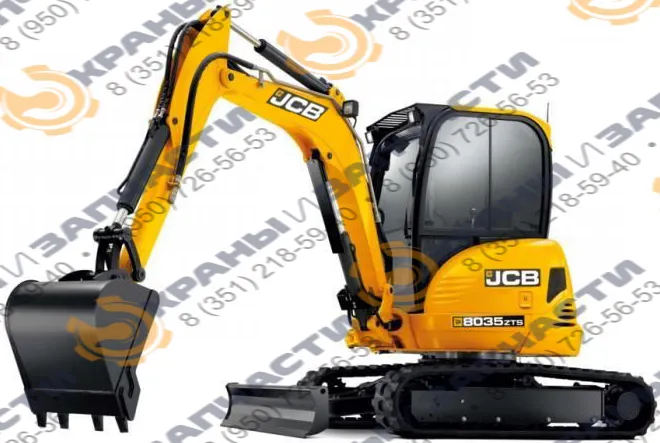 Стекло заднее (закаленное) для мини-экскаватора JCB 813 super
