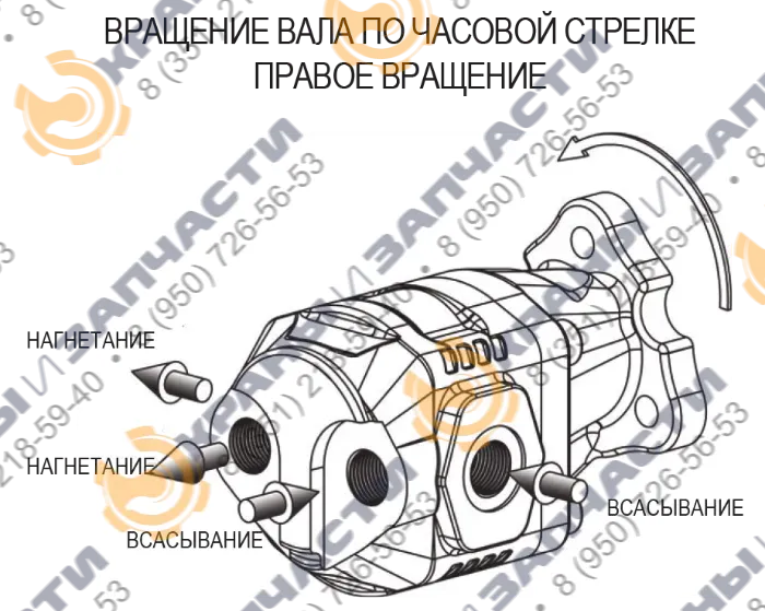 Чертеж Шестеренный насос NPLH-32 13 DIN OMFB 10500410323 