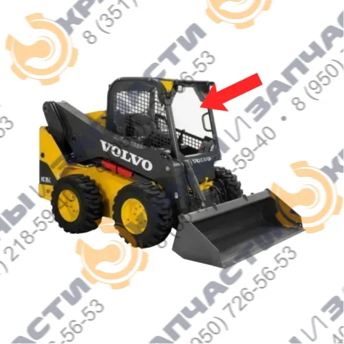 Стекло лобовое (закаленное) для мини-погрузчика Volvo MC135C, MC110C, MC115C