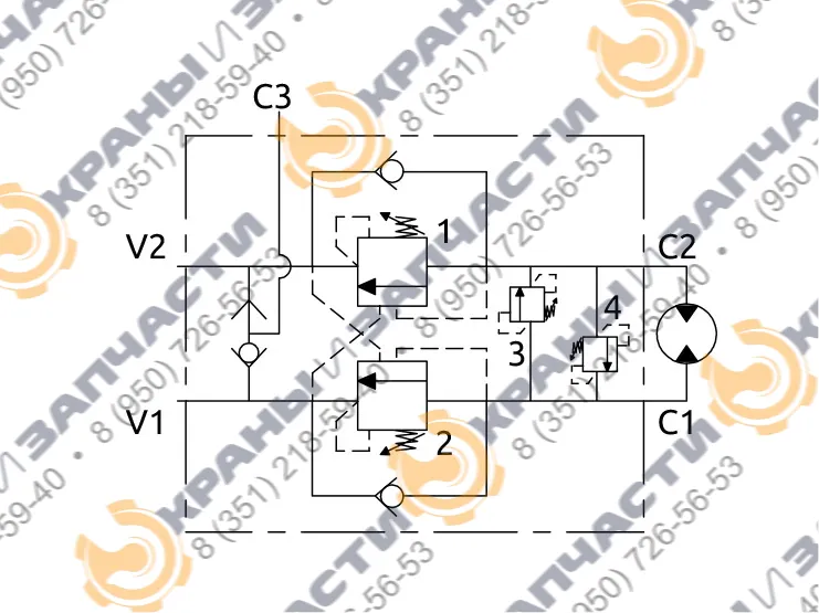 Двухсторонний балансировочный клапан B070481.33.00 HBS - чертеж 1