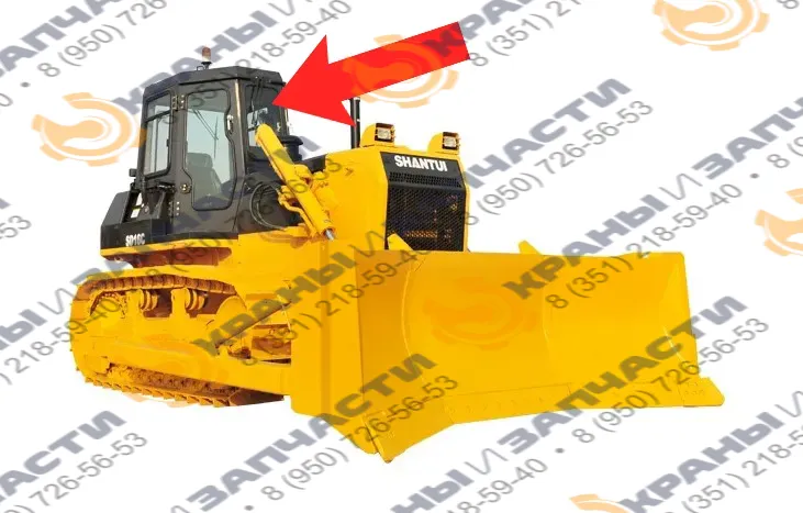 Стекло лобовое (закаленное) для бульдозера Shantui SD16