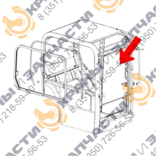  Стекло лобовое верхнее 2920452 для экскаватора Caterpillar CAT 301.5, 301.6, 301.8, 302.5