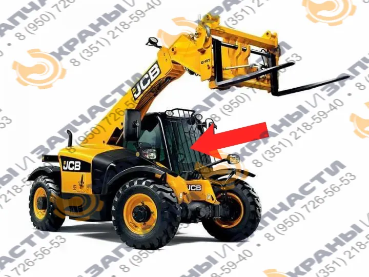 Стекло лобовое (триплекс) для погрузчика телескопического JCB 527-58