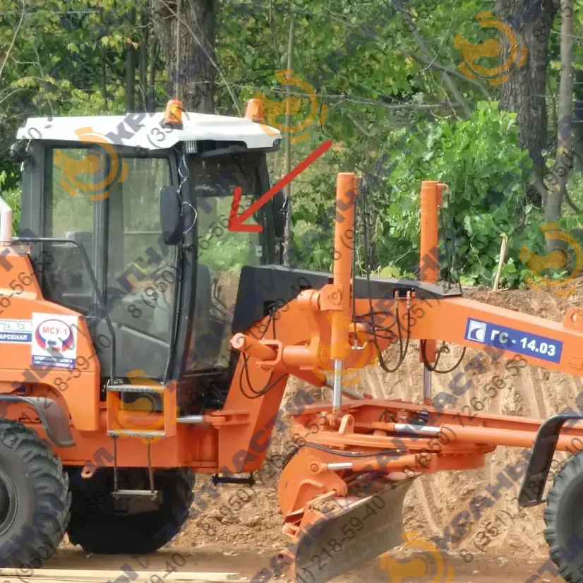 Стекло КУ 51.00.001 лобовое от автогрейдера ГС-14.03