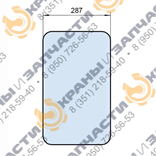 Стекло на трактор Т-30 629х287 боковое Т30.45.151Д1