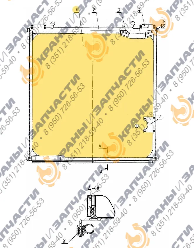 Стекло лобовое верхнее 312-20-02.30.001 (гнутое) 959х833 экскаватора ЕК-12, ЕК-14, ЕК-18, ЕК-20, ЕТ-14, ЕТ-16, ЕТ-18, ЕТ-25