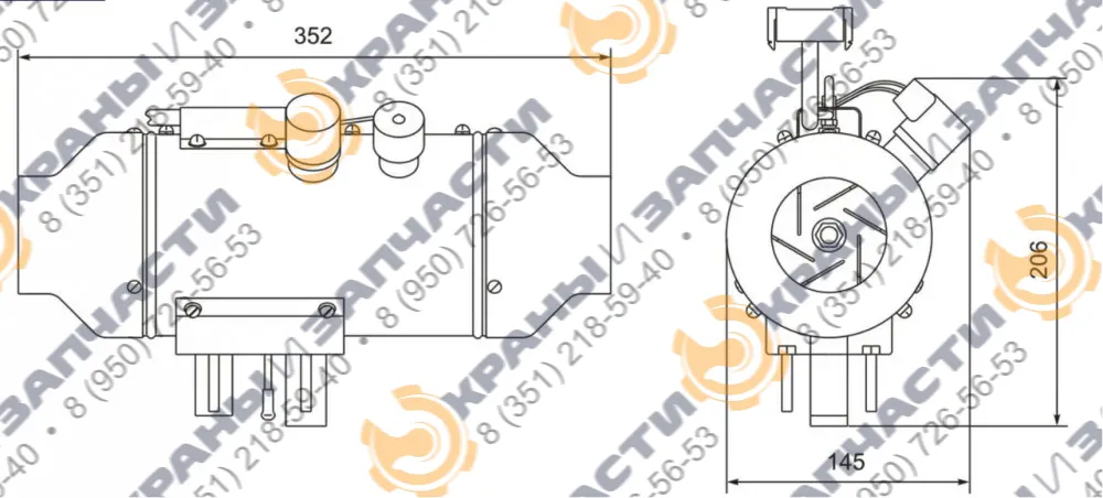 Отопительная установка О2.8106010 - чертеж 1
