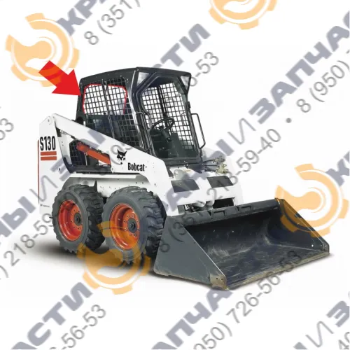 Стекло заднее для мини-погрузчика Bobcat S130, 150, 160, 175, 185, 205, 250, 250, 330 (сталинит)