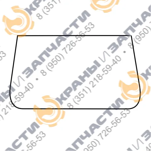 Стекло кабины 500х910 мостового крана Q=2,5, Q=5
