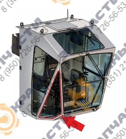Стекло кабины мобильного ПК «Liebherr» боковое (1)