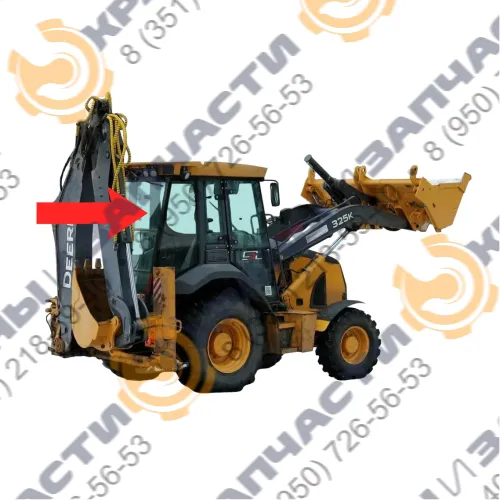 Стекло заднее верхнее (закаленное) для экскаватора-погрузчика John Deere 315SК, 325SК