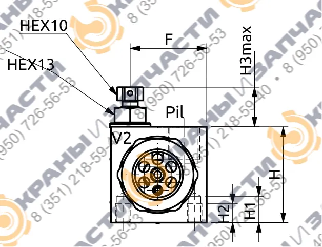 Односторонний балансировочный клапан  A060461.15.00 HBS - чертеж 1