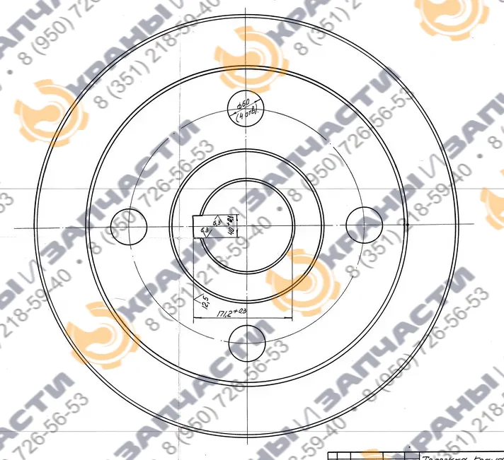 Колесо ходовое тележки 36990 D760 крана Краф 