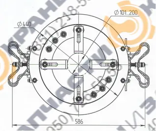 Токоприемник кольцевой ТКК-203 УХЛ2 - чертеж 1