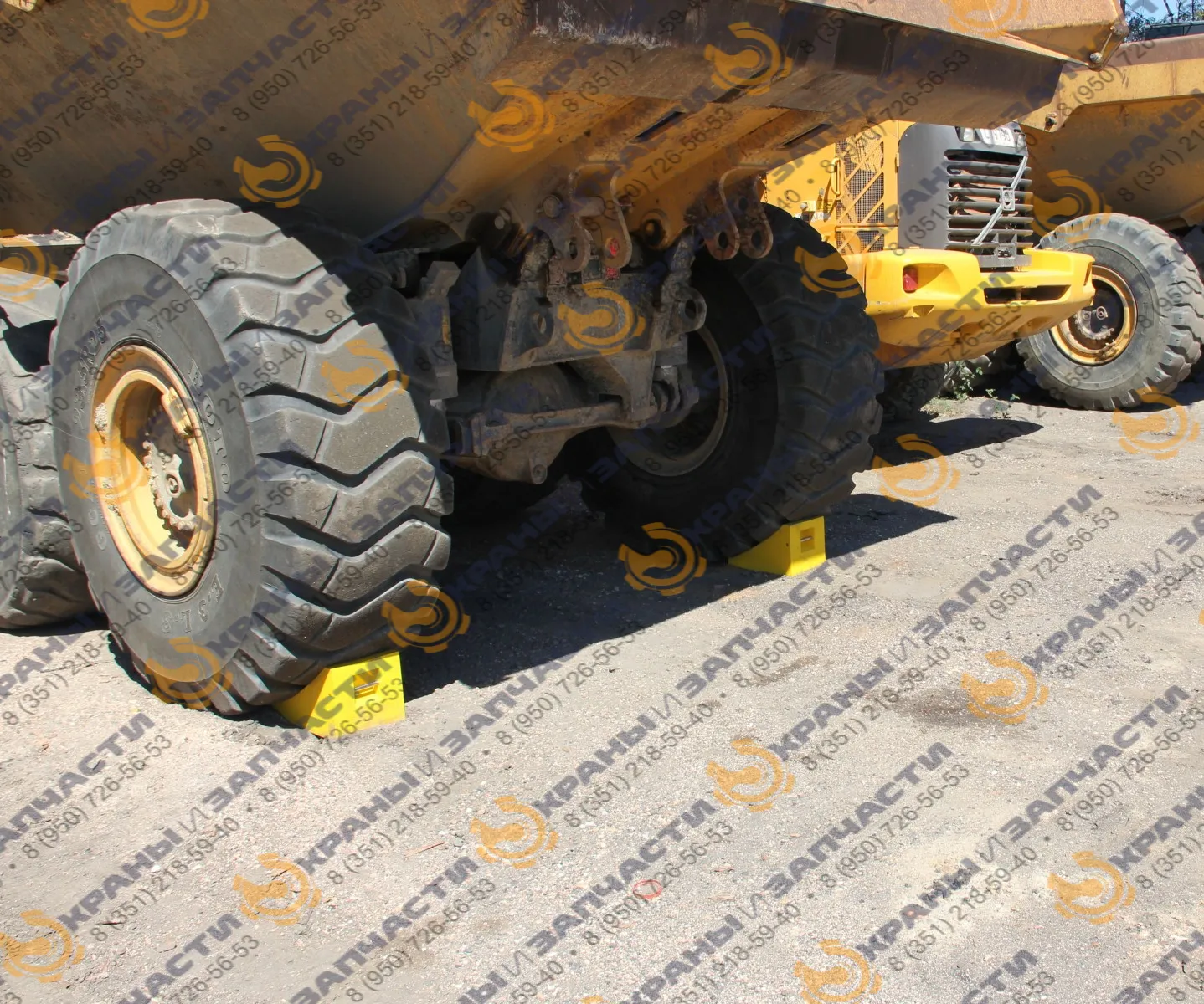 Противооткатный упор для тяжёлой спецтехники до 62т с Ø колес 1200-1800мм (до R24)