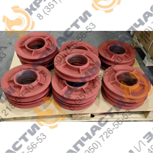 Блок полиспаста (канатный блок) КС-3577.63.271-2 размер 345х150 сталь автокрана Ивановец КС-3574, КС-3577