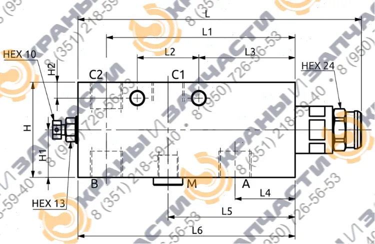 Односторонний балансировочный клапан A060461.12.00 HBS - чертеж 1