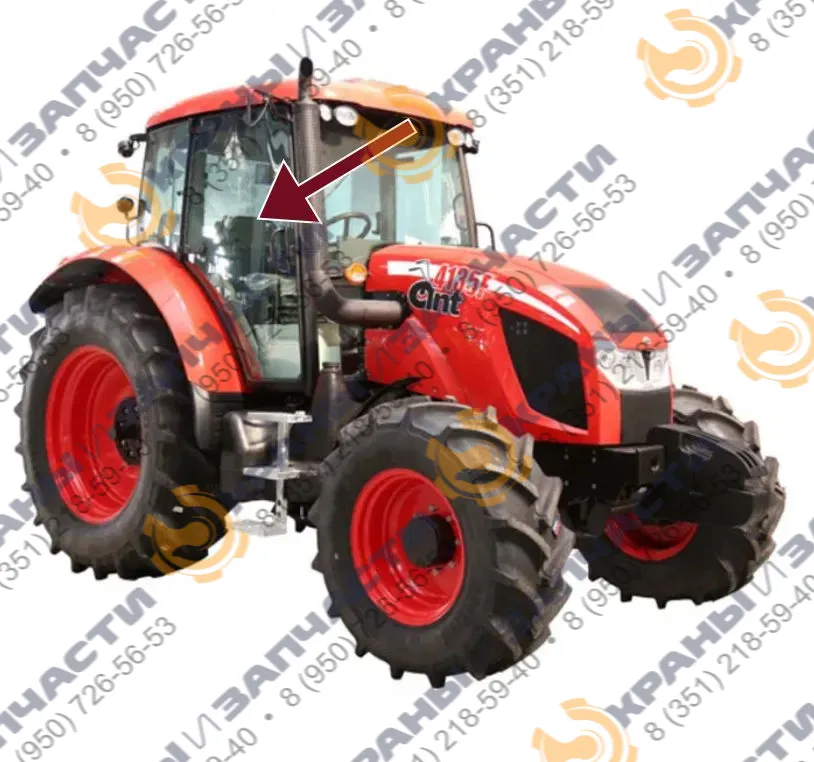 Стекло правой двери Zetor 4135F 1450x835 прозрачное, 05.10.601-01