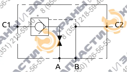 Клапан одностороннего действия A050352.03.00 HBS - чертеж 2