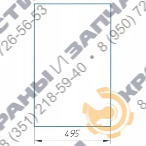 Стекло кабины полукозлового крана КПС триплекс 495 мм.