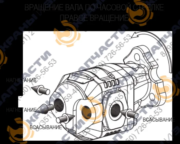 Шестеренный насос NPLH-32 13 DIN  - чертеж 6
