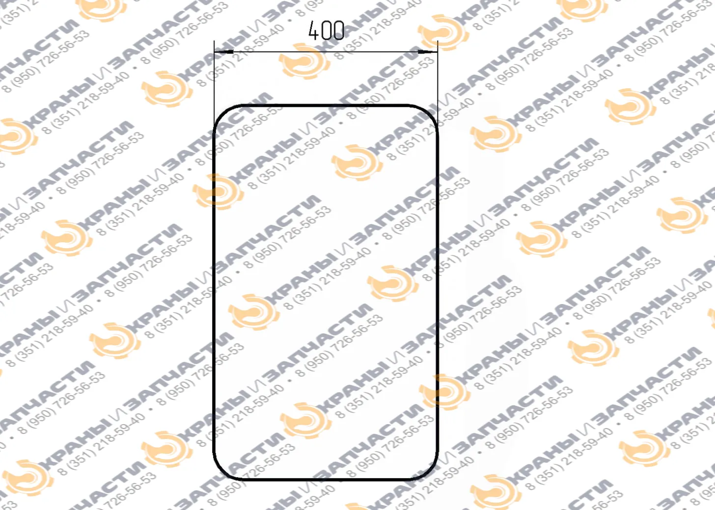 Стекло люка 400 мм У7810.5.604