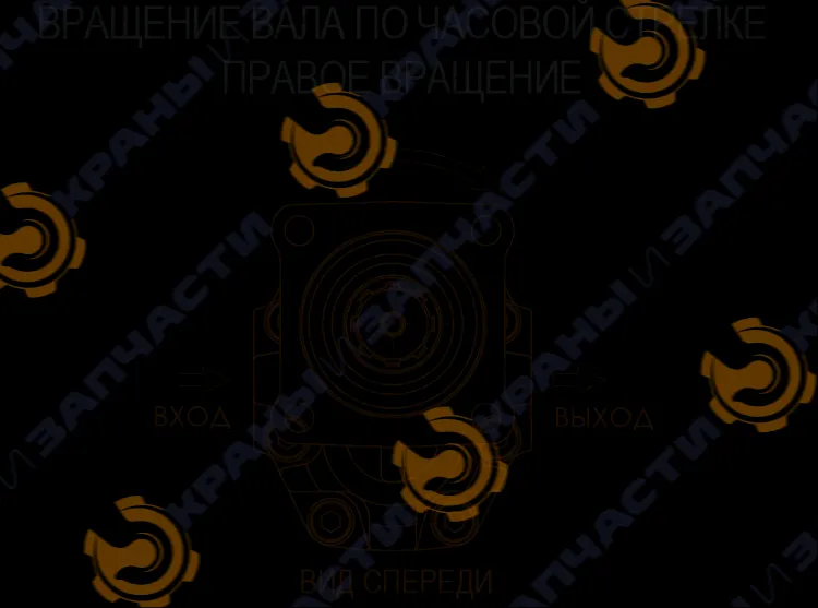 Чертеж Шестеренный насос NPH-61 ISO SX OMFB 10501110628  