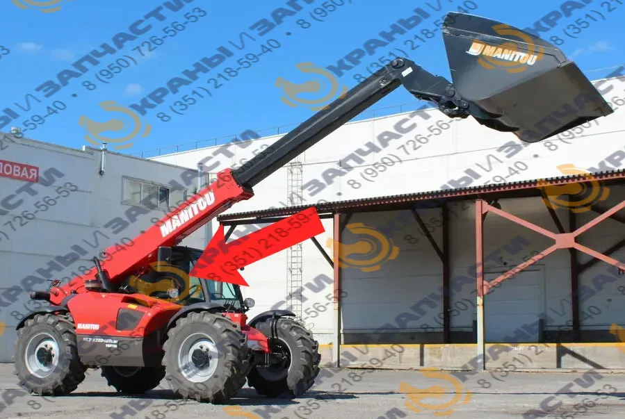 Стекло кузовное правое возле стрелы (закаленное) для погрузчика телескопического Manitou MLTX735LSV