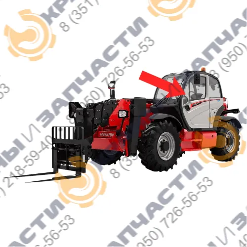 Стекло кузовное левое (закаленное) для погрузчика телескопического Manitou MT1840