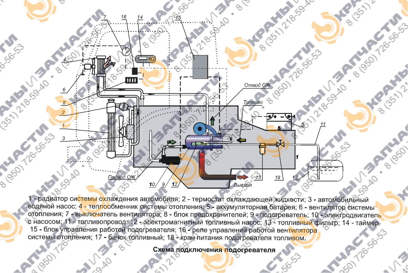 Подогреватель ПЖД14-1015006-10			 - чертеж 1