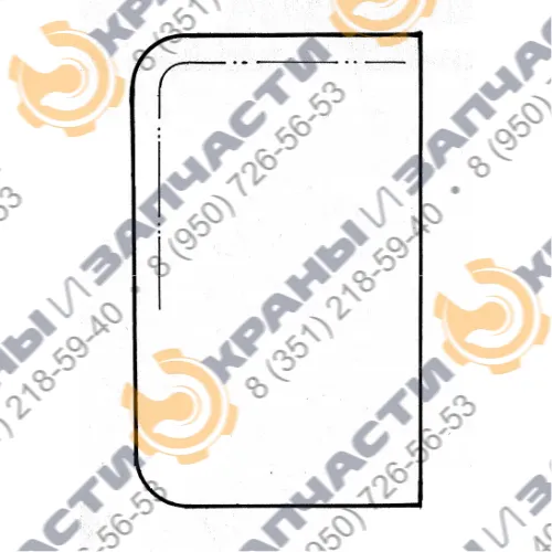Стекло трёхслойное Б-5Н (598х978) кабины башенного крана КБГС-450 261933.04