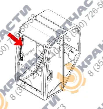  Стекло лобовое 3701501 для экскаватора Caterpillar CAT 301.4C