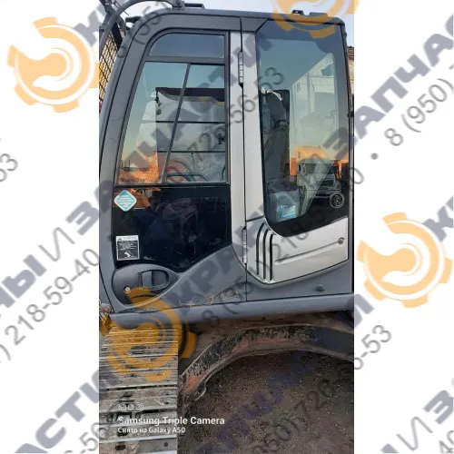 Стекло кузовное заднее левое (закаленное) для экскаватора Hitachi ZaxisZX130, 140, 160, 180, 225, W1