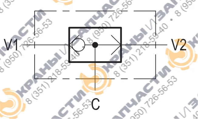 Клапан маневренный 05990500090000A oil control  - чертеж 2