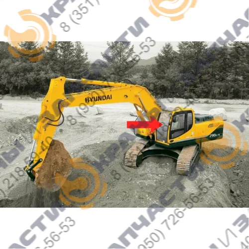 Стекло лобовое нижнее 822х448 71Q6-02710 колесного погрузчика HITACHI LX-130-7 210 lc-9, 260 lc-9, 290 lc-9, 300 lc-9, 330 lc-9, 450 lc-9, 480 lc-9
