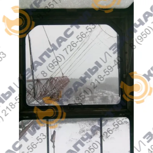 Стекло кабины башенного крана КБ-572 (лесопогрузчик) 850х730мм
