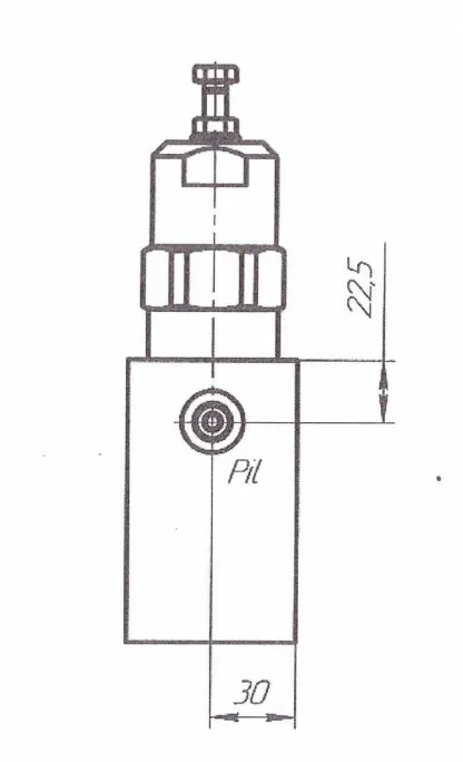 Клапан обратный FPOB 150C35 (обратно управляемый) - чертеж 3