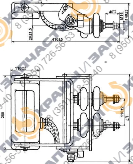Токоприемник ТК-9А-2М - чертеж 1