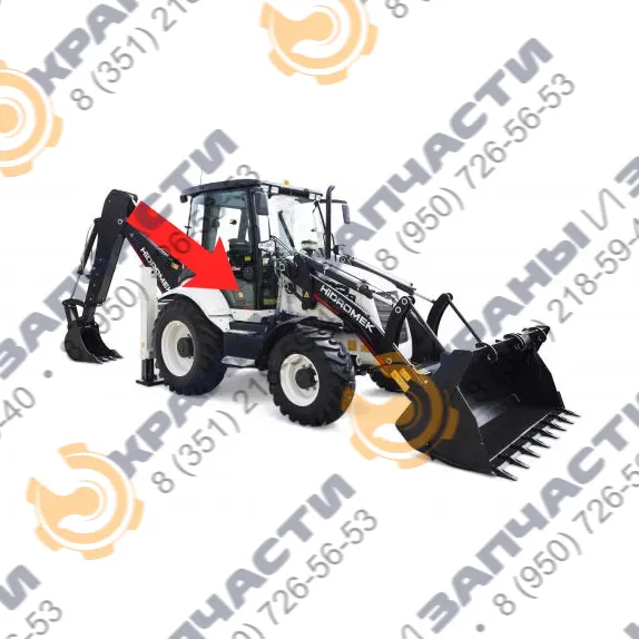 Стекло на правую дверь нижнее Hidromek HMK102S, HMK102b