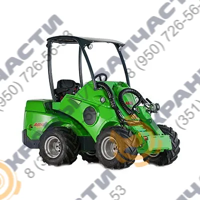 Стекло дверное левое гнутое (закаленное) для мини-погрузчика Avant 635