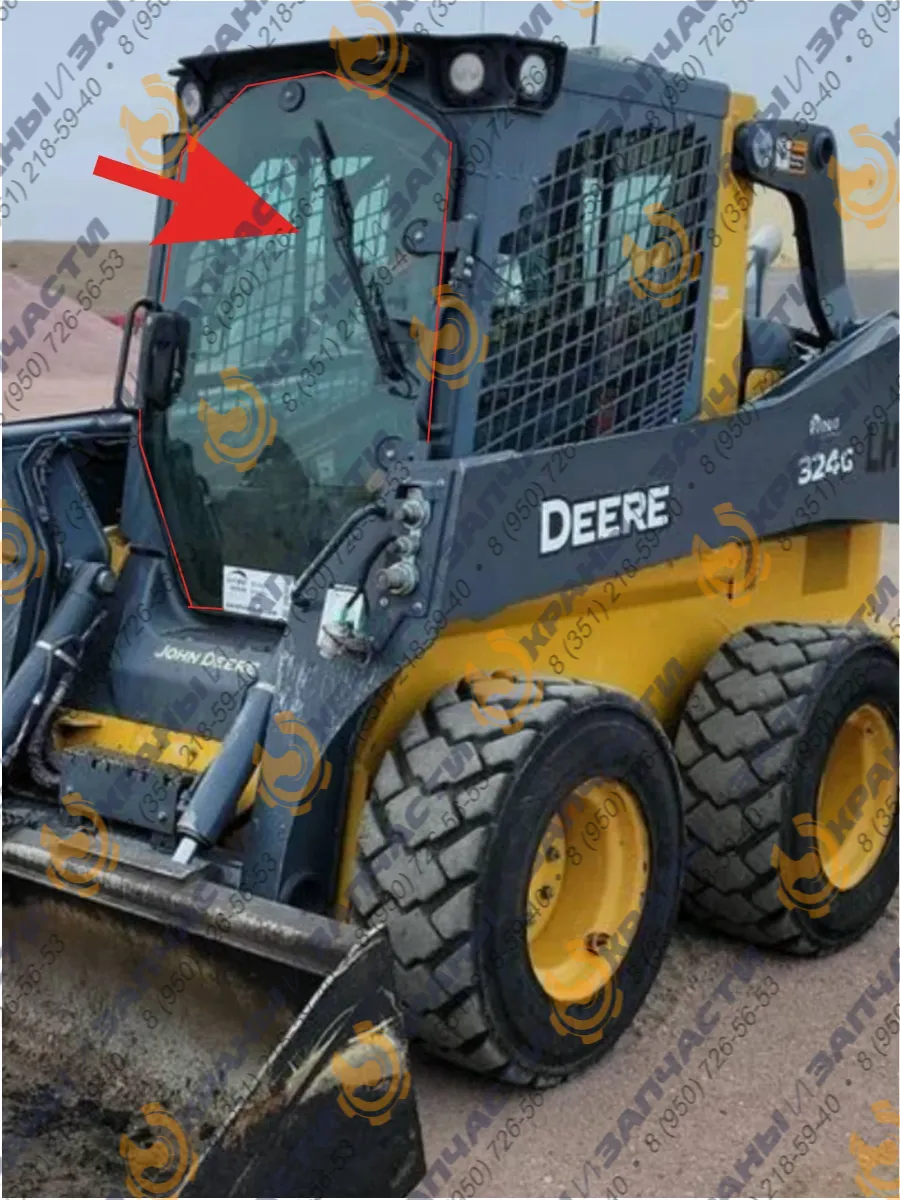 Лобовое стекло двери T361540 John Deere 312–328G